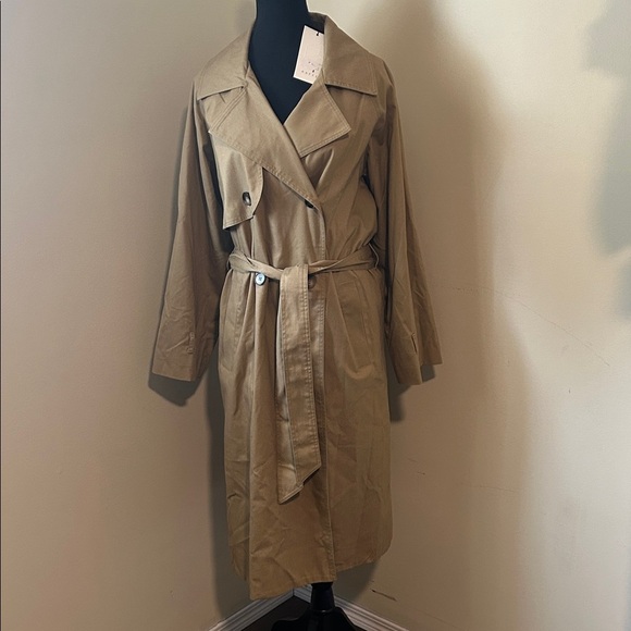 KAFFE Petrified Oak Trench Coat Size 38 - NWT - Picture 2 of 13